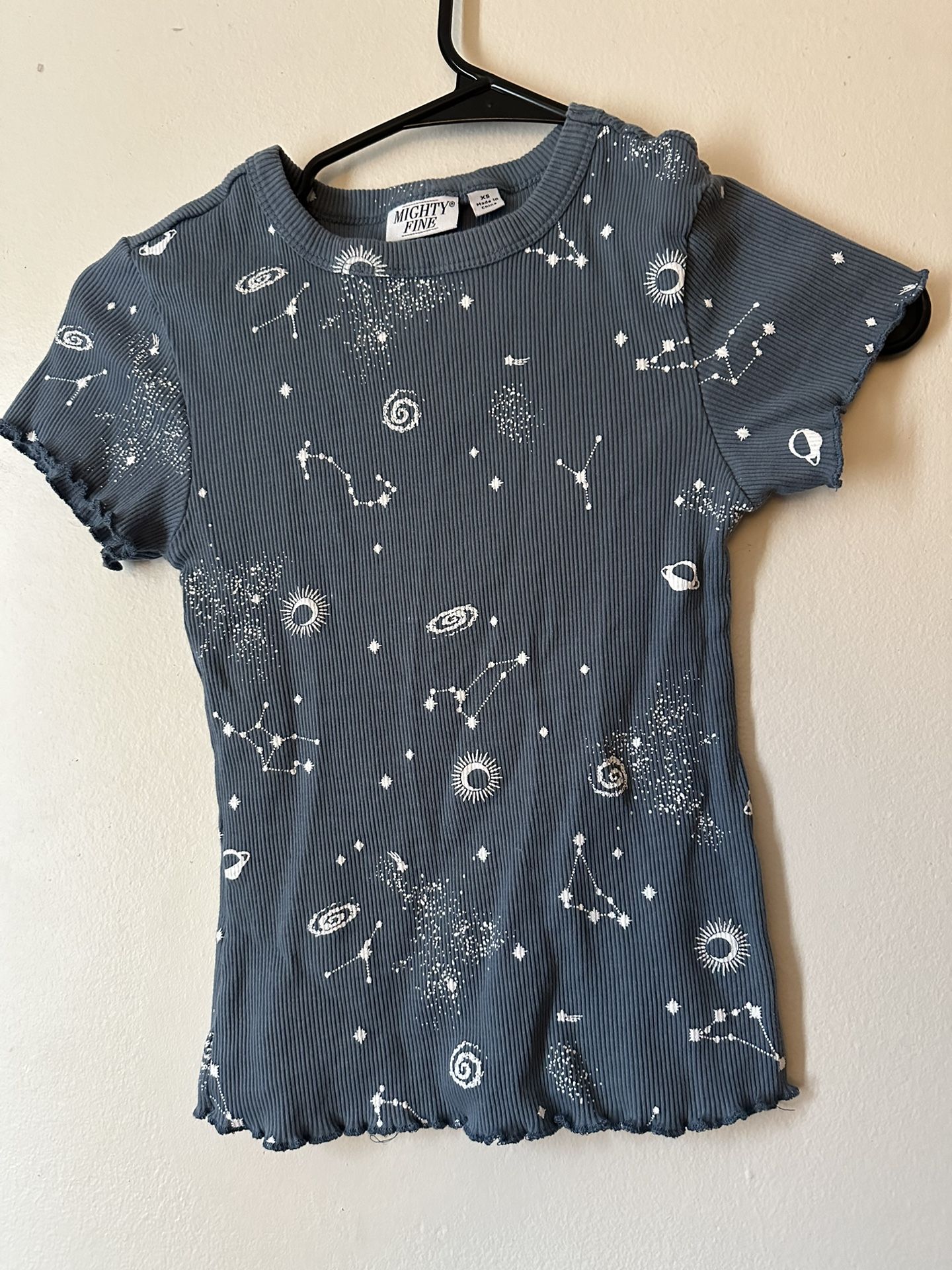mighty fine juniors XS lettuce Hem galaxy t shirt Whimsigoth Whimsygoth Fairycore Fairy Mallgoth Cosmic Aura Celestial Astrology Astronomy Zodiac Fes
