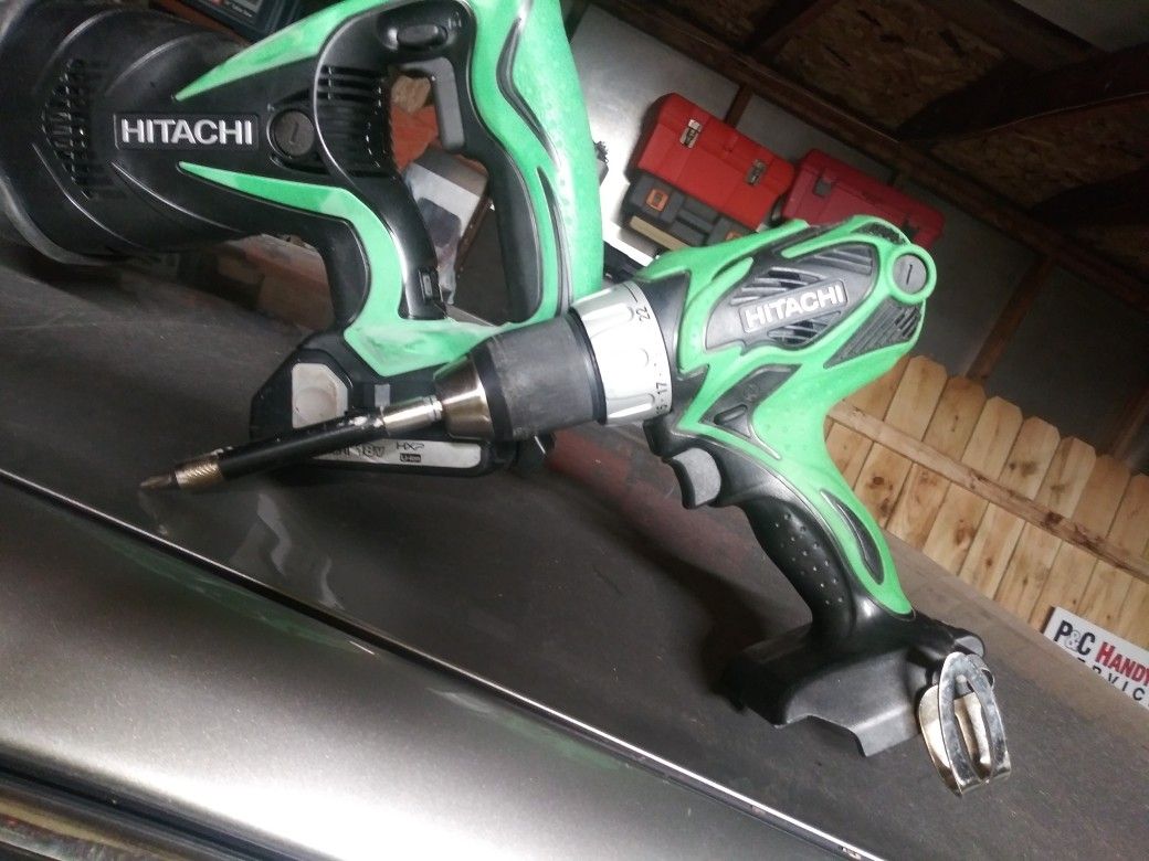 New Hitachi Sawzall with used battery and drill no charger asking 60 dollars price is firm