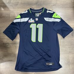 Seattle Seahawks #11 Jersey (Super Bowl Patch)  Size Men’s Large