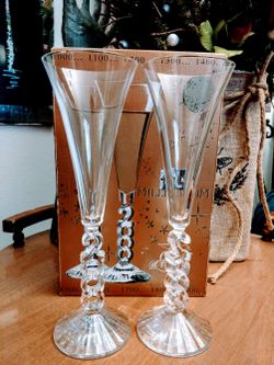 Crystal Millennium Champagne Flutes