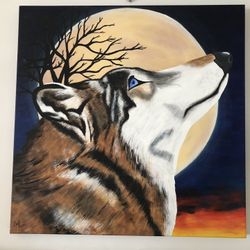 Original painting of Wolf