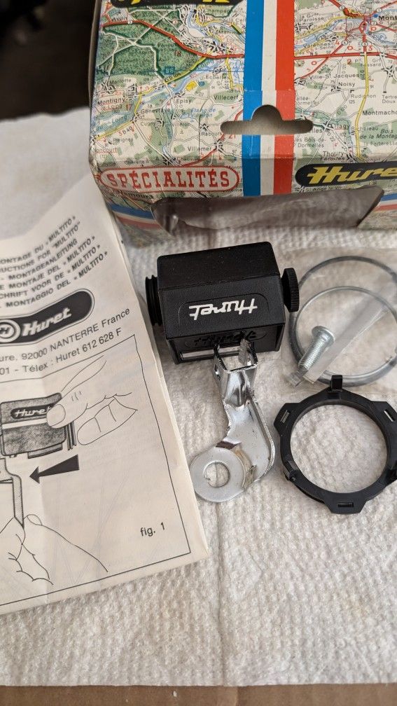 New Huret - Sachs 1500 Cyclometer Miles With Axle Double Register 26", 27", 28" Wheels Only. Bike Bicycle Clock Your Mileage As You Ride. Odometer 