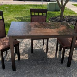 Dining room table and chairs