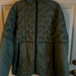 Sackable Olive Green Puffer Jacket Size L
