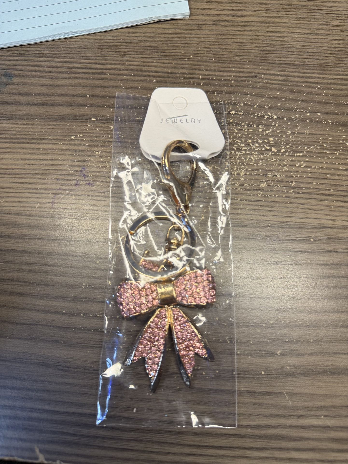 Pink Bow Keychain