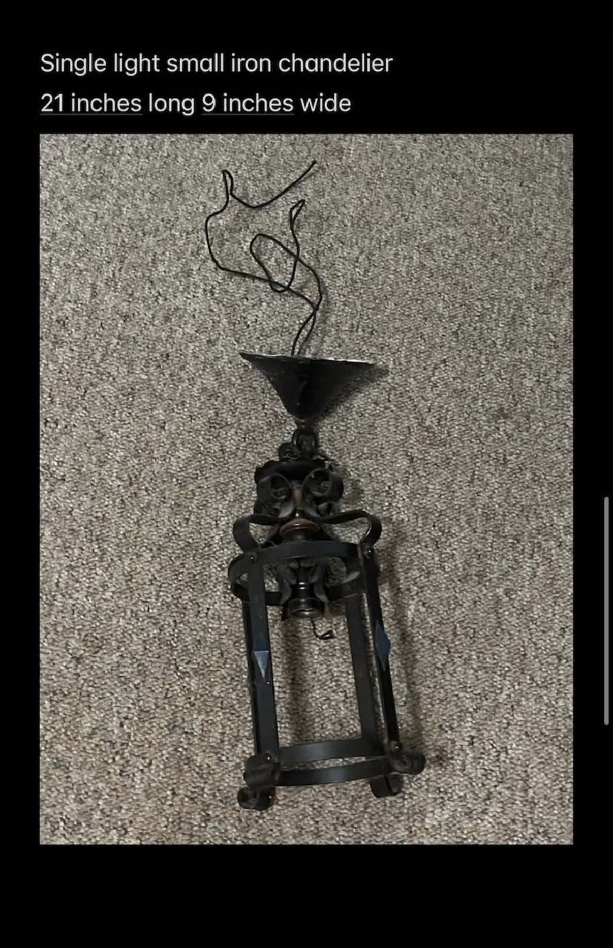 Small Metal Vintage Light Fixture