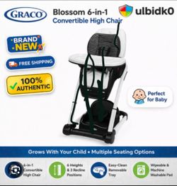 New In Box - Graco Blossom 6-in-1 Convertible High Chair (Studio Fashion)