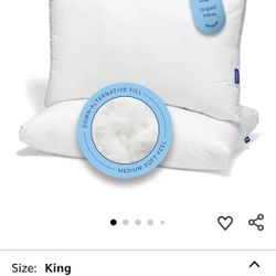 Casper Original Pillow for Sleeping, King, White, Two Pack