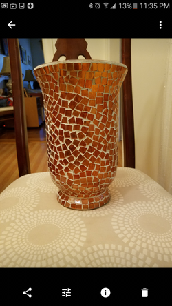 Mosaic title hurricane/vase