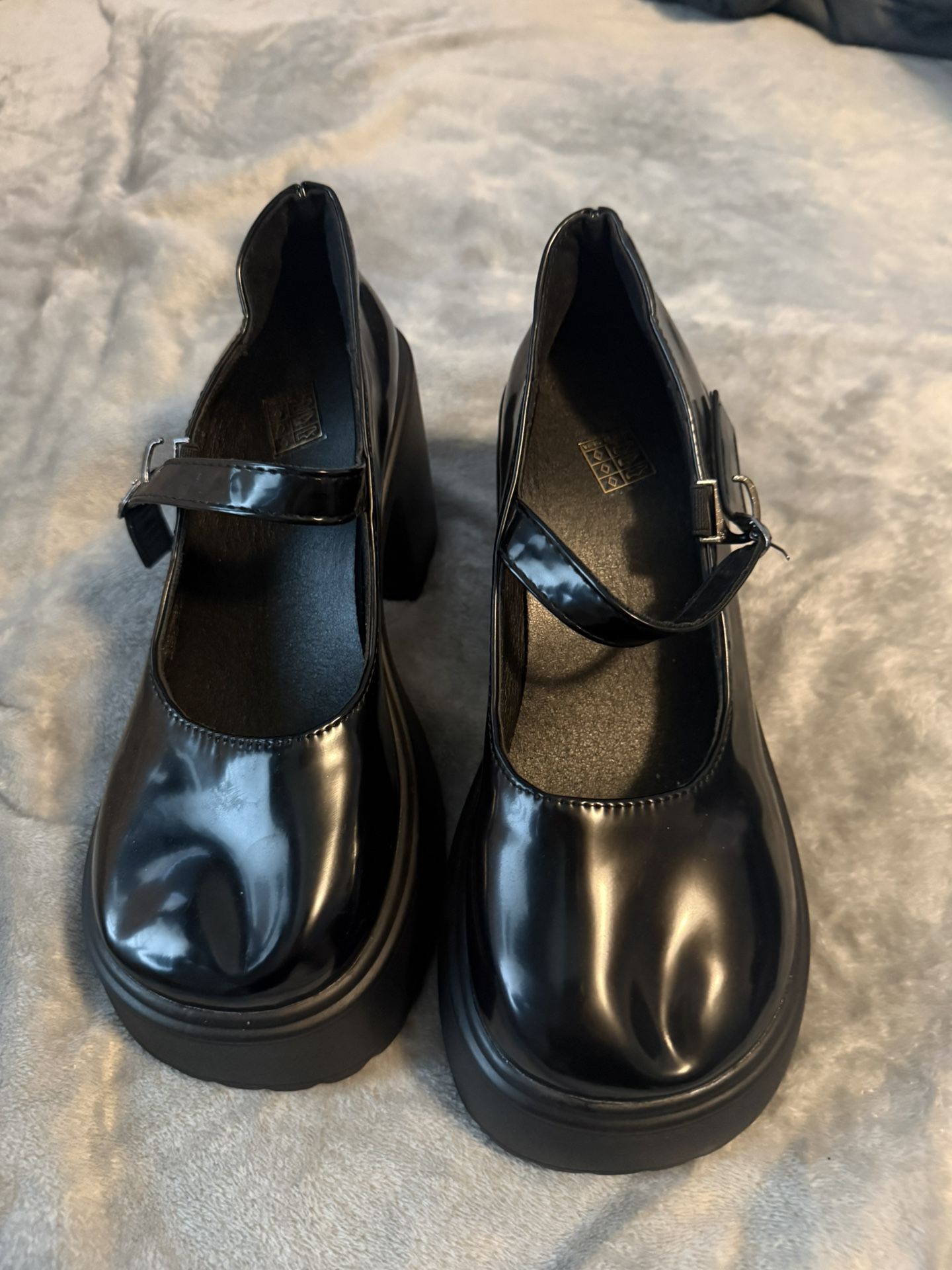 Black Mary Jane Platform Heels