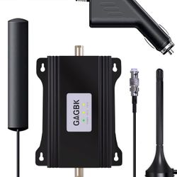 Cell Booster for Car, Car Cell Phone Booster on Band 12/13/17 RV Signal Booster for 5G 4G LTE 3G for All U.S.Carriers AT&T Verizon, RV Cell Booster Ca