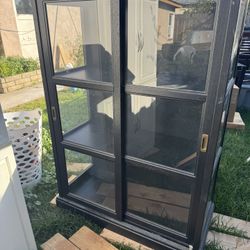 IKEA Bookshelf With Glass Doors