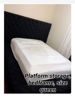 Queen Platform Storage Bed Frame