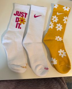 Floral Nike socks
