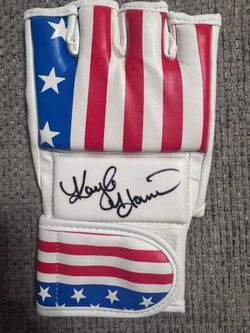 Kayla Harrison Signed Autograph American Flag UFC Glove PSA Coa Sticker