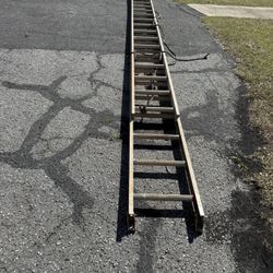 40 ft aluminum ladder and 28 ft fiberglass ladder