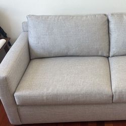 Crate & Barrel Light Grey Pull Out Couch 