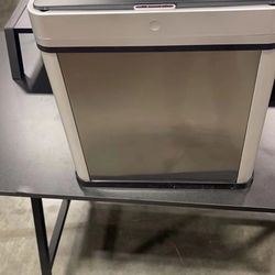 KS #080901 HEMBOR 20L Sensor Trash Can with Inner Bucket Stainless Steel - Silver