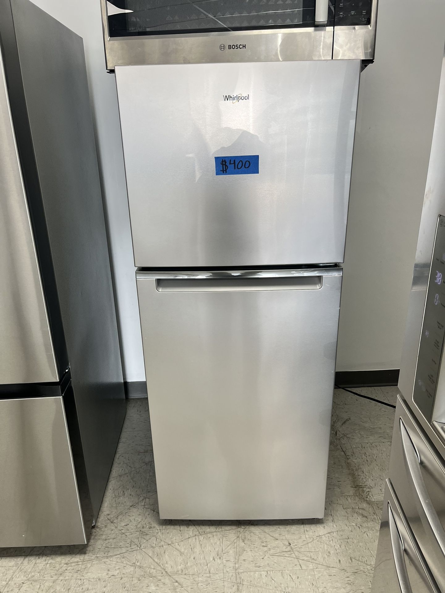 Whirlpool 25inch. Top & Bottom Stainless Steel Refrigerator