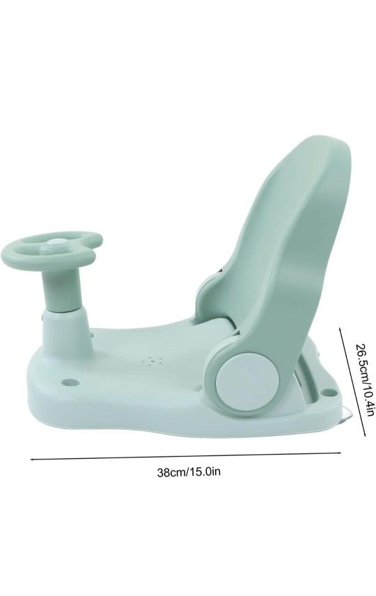 Baby Bath Seat - Infant Bathtub Seat for Sitting Up in The Tub, Baby Shower Chair with Backrest Support, Suction Cups for 6-18 Months (Green)