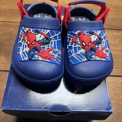 NEW Never Worn In Box ..Marvel..Spiderman Kids slip Ons SIZE 6