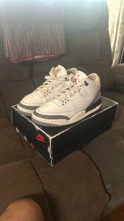 Nike Jordan 3 White Cement Reimagined size 10.5 USED condition w box