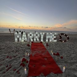 Renta Letras MARRY ME propuesta De Matrimonio / Proposal Set Up