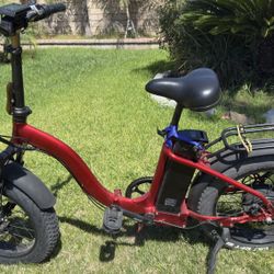 Red Foldable E-bike 