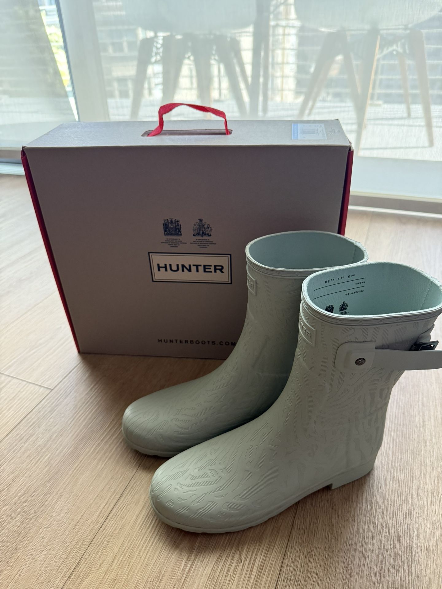 New Hunter Boots Women W REFINED SHORT CORAL TEXTURE