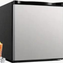 Silver Mini Fridge Compact