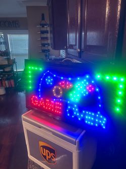 Game on neon sign. Works good:20x10”