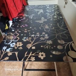 Table, tempered glass from IKEA