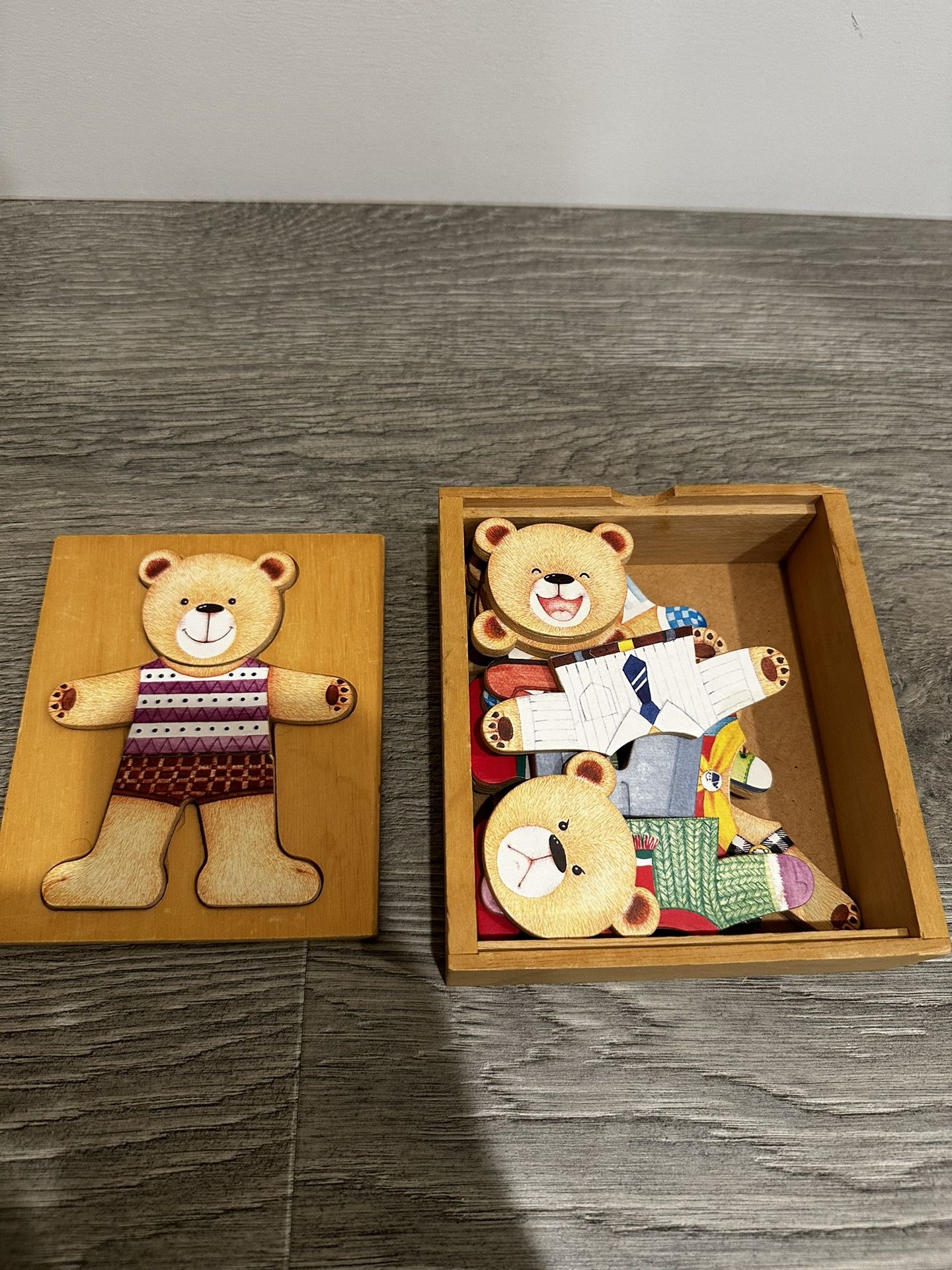 Mix ‘n Match Wooden Bear Dress-up Puzzle