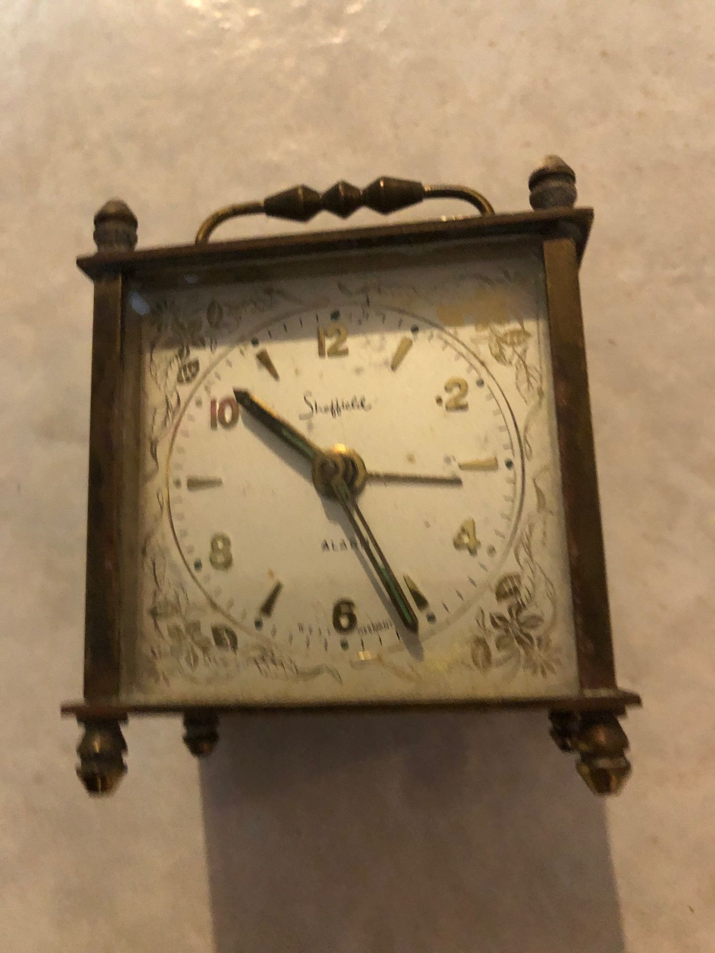 SHEFFIELD TABLE CLOCK WIND UP WEST GERMANY