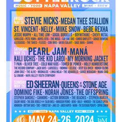 Bottlerock tickets For May 25th 2024