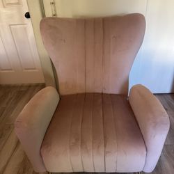 Pink Suede Chair
