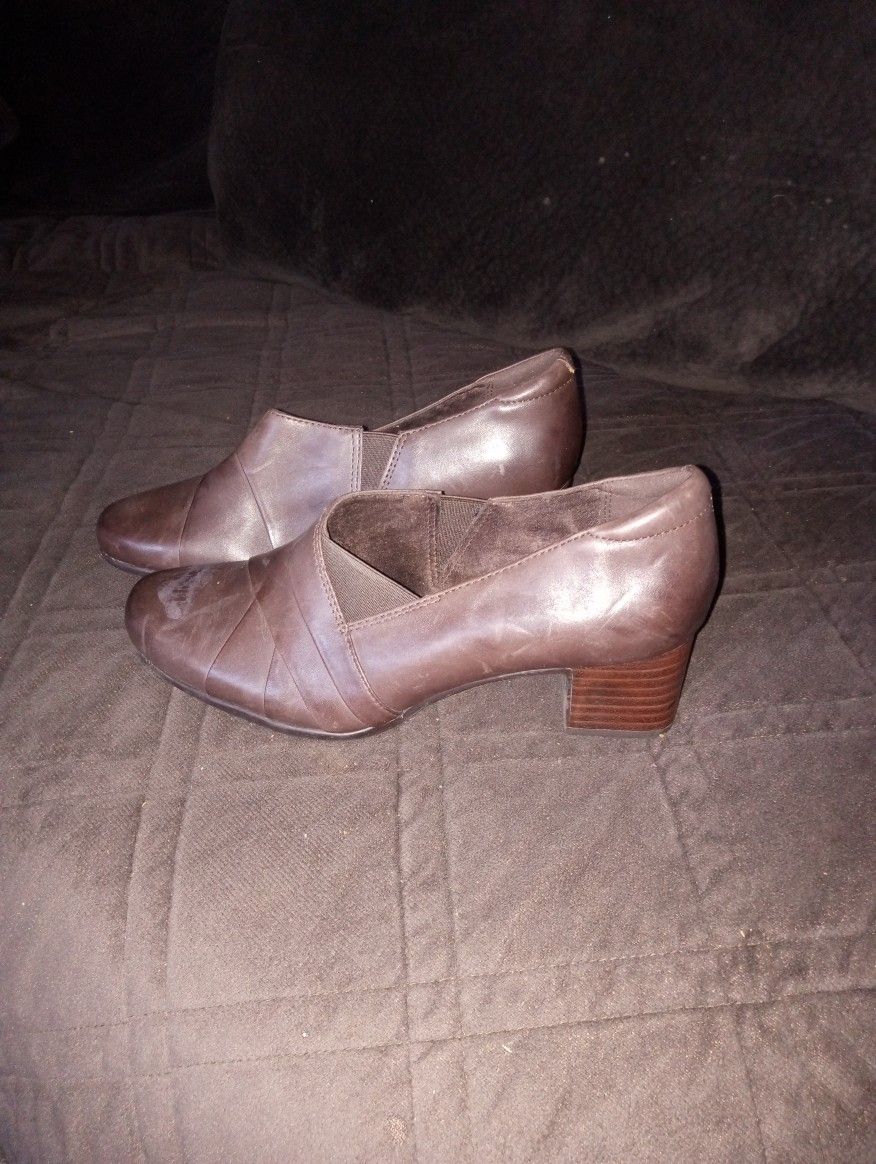 Brown Leather Heel