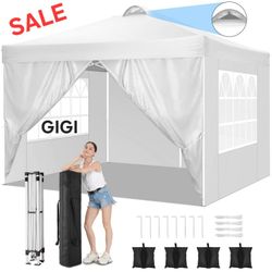 10x10 Pop Up Canopy Tent with Sidewalls and Pockets, Easy Pop Up Waterproof
Outdoor Canopy