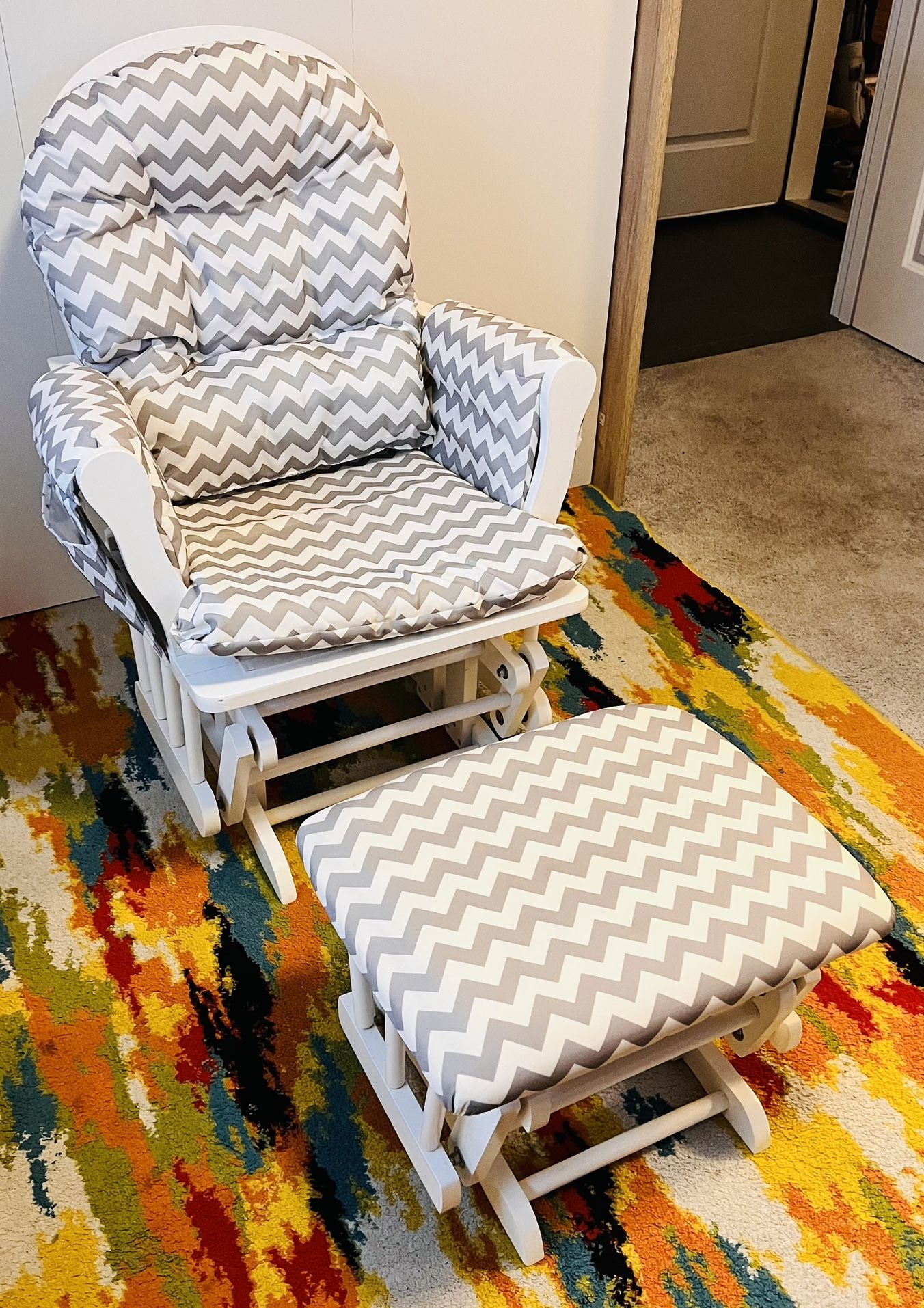Nursing Rocking Chair and Ottoman