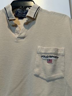 Polo sport vintage shirt size medium waffle Ralph Lauren