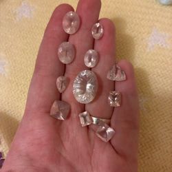 Lot Faceted Cut Rose Quartz for Jewelry Making