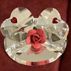 Crystal Double Heart Handcrafted With Swarovski Crystal
