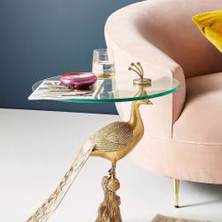 Anthropologie Peacock Side Table 
