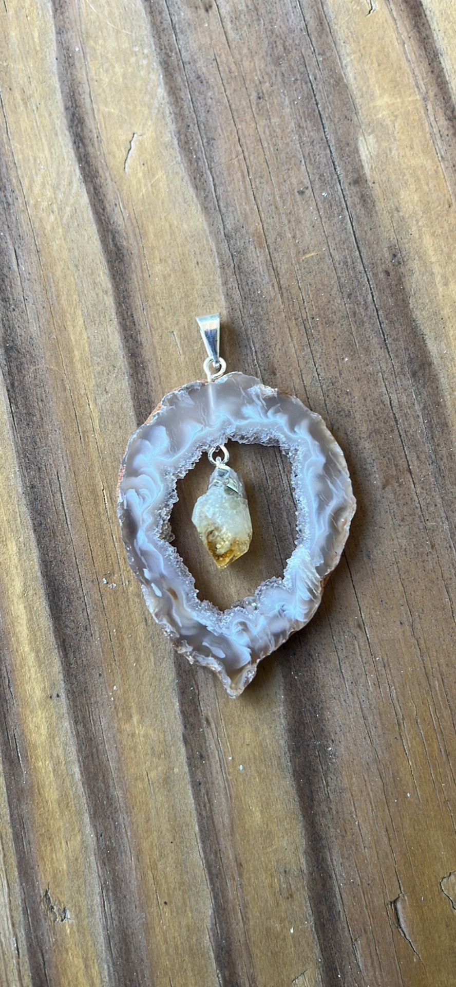 Geode Cut Pendants 