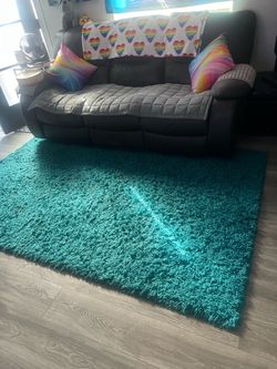 Turquoise aerial rug size 5.8 it is