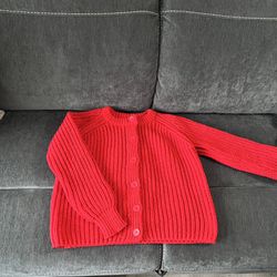 Red Cardigan Sweater