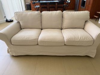 IKEA Uppland 3-Seat Sofa Cream Slipcover