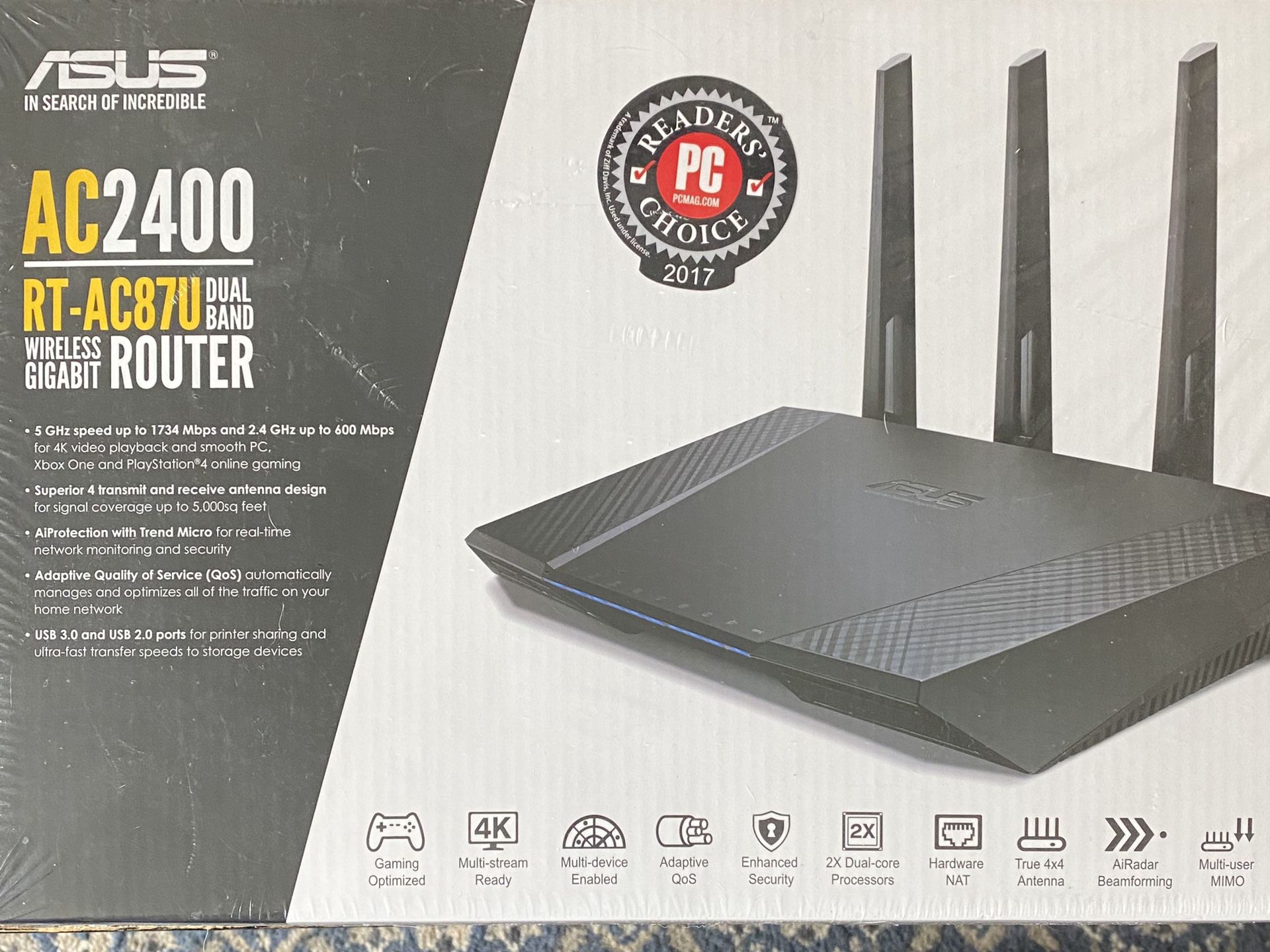 Asus AC2400 RT-AC87U Router New