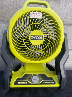 Ryobi Whisper Series Hybrid 18V Fan