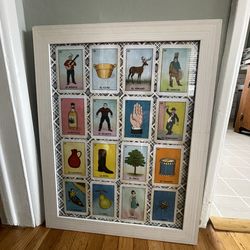Unique Framed Lotería Card Set – 21.5” x 27.5” – One-of-a-Kind Wall Art